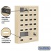 Salsbury Cell Phone Storage Locker - 7 Door High Unit (5 Inch Deep Compartments) - 20 A Doors and 4 B Doors - Sandstone - Surface Mounted - Resettable Combination Locks